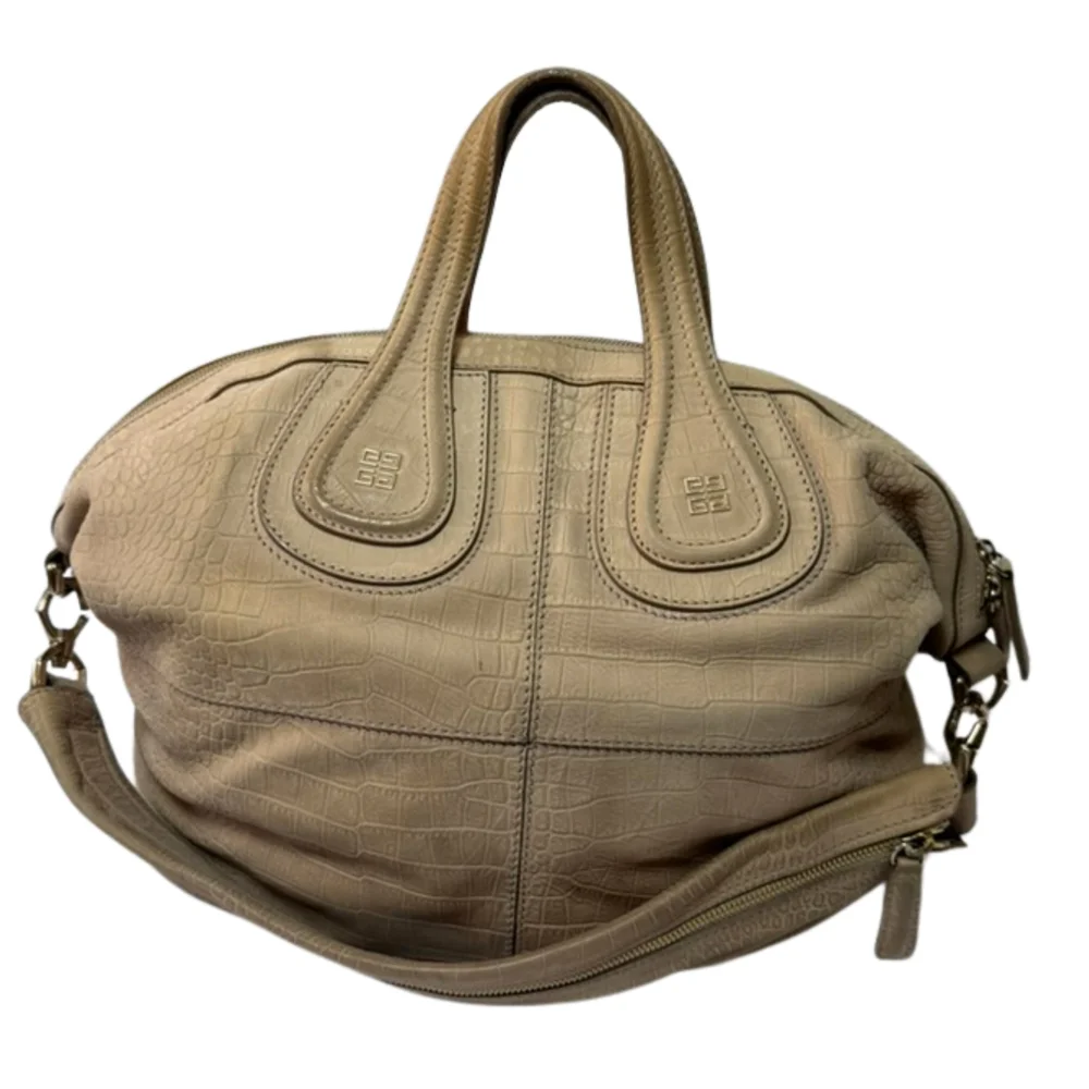 Givenchy Large Nightingale Croc Embossed Hobo